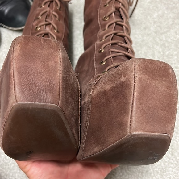 Jeffrey Campbell brown distressed boots size 7us - Picture 10 of 16